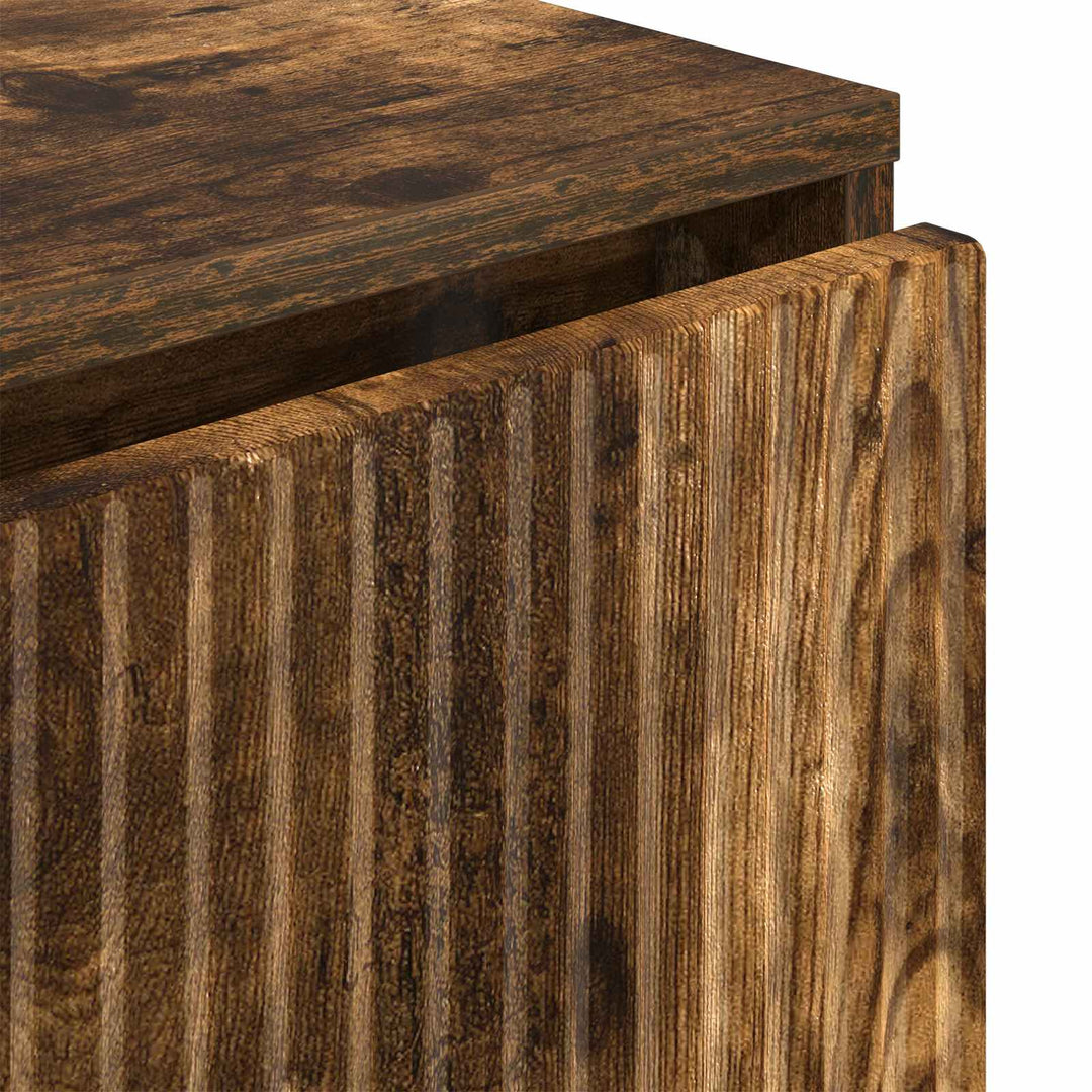 Sideboard med skuffe Røget eg 79,5 x 33 x 82 cm Konstrueret træ