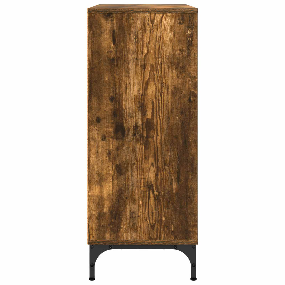 Sideboard med skuffe Røget eg 79,5 x 33 x 82 cm Konstrueret træ