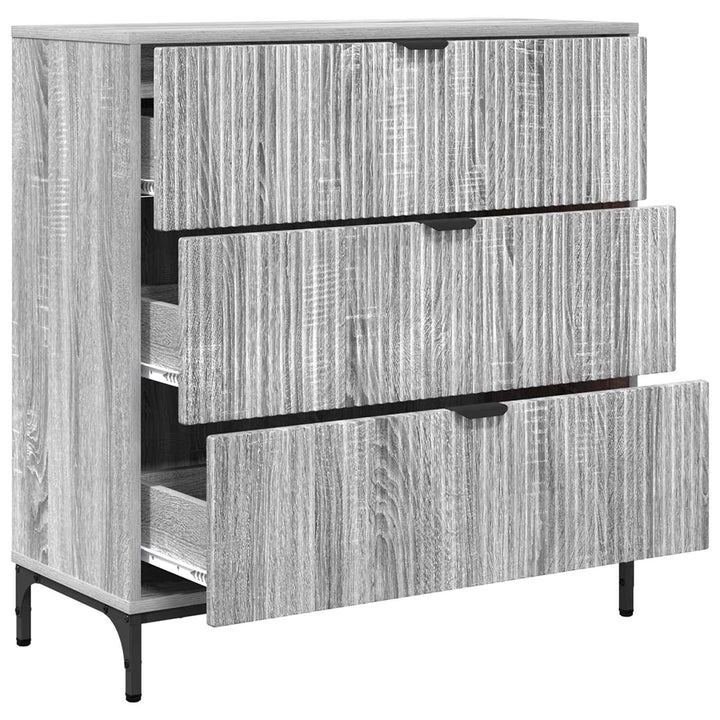 Sideboard Grå Sonoma 79,5 x 33 x 82 cm Konstrueret træ
