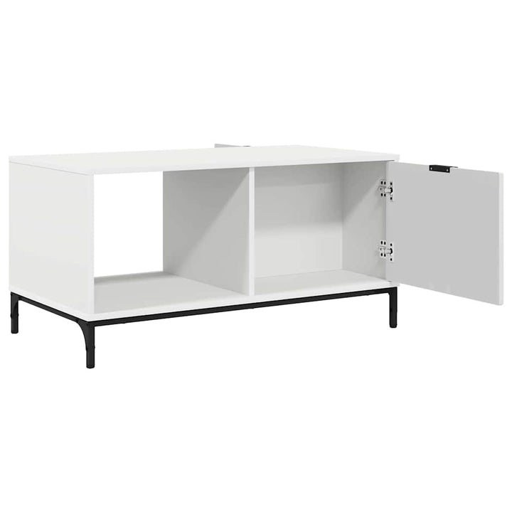 Sofabord med skuffe Hvid 90 x 49 x 46 cm Konstrueret træ