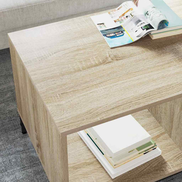 Sofabord med skuffe Sonoma eg 90 x 49 x 46 cm Konstrueret træ