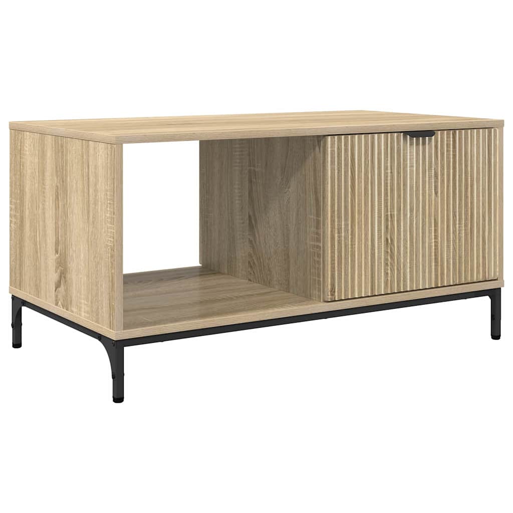 Sofabord med skuffe Sonoma eg 90 x 49 x 46 cm Konstrueret træ