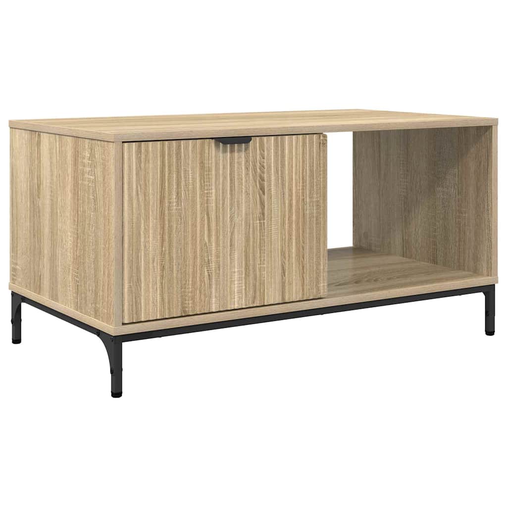 Sofabord med skuffe Sonoma eg 90 x 49 x 46 cm Konstrueret træ