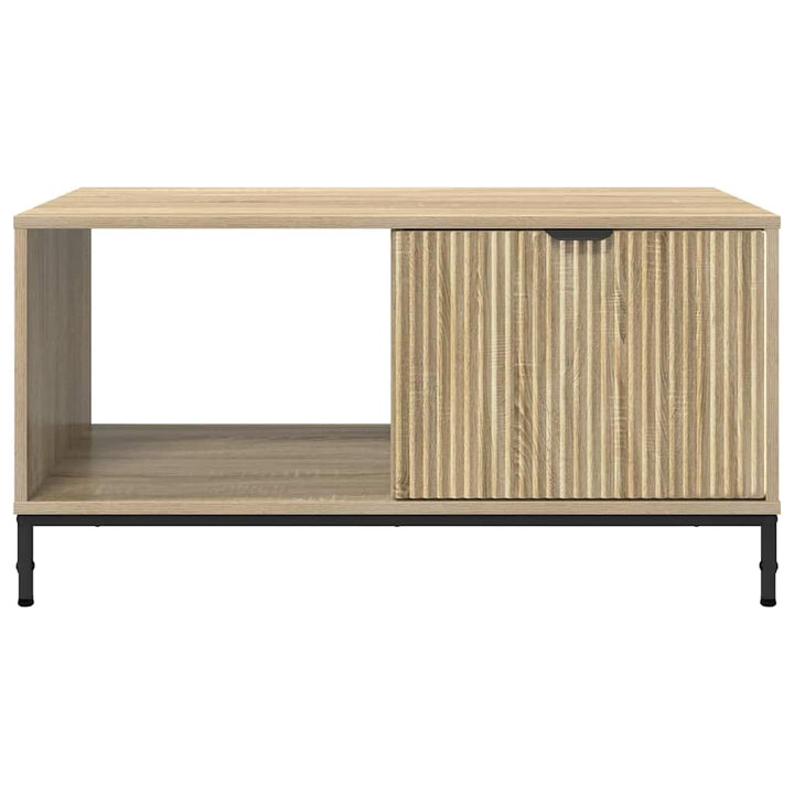 Sofabord med skuffe Sonoma eg 90 x 49 x 46 cm Konstrueret træ