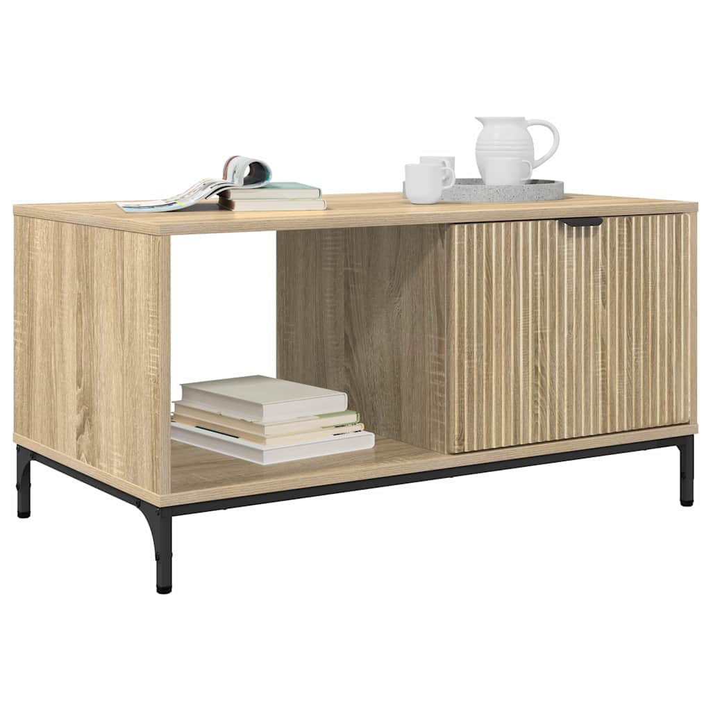 Sofabord med skuffe Sonoma eg 90 x 49 x 46 cm Konstrueret træ