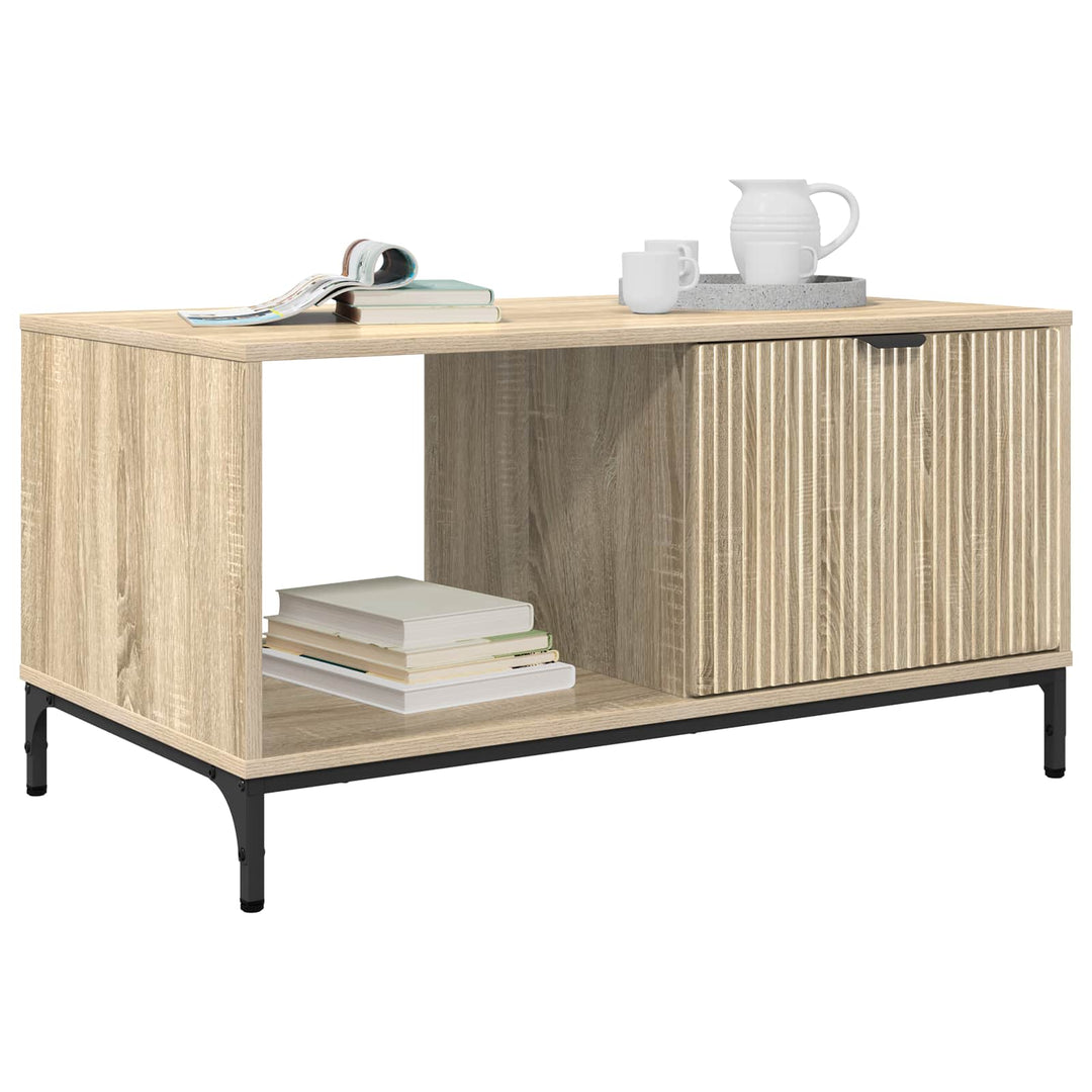 Sofabord med skuffe Sonoma eg 90 x 49 x 46 cm Konstrueret træ