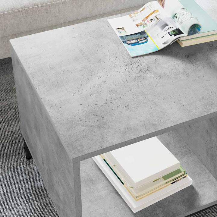 Sofabord med skuffe Beton Grå 90 x 49 x 46 cm Konstrueret træ