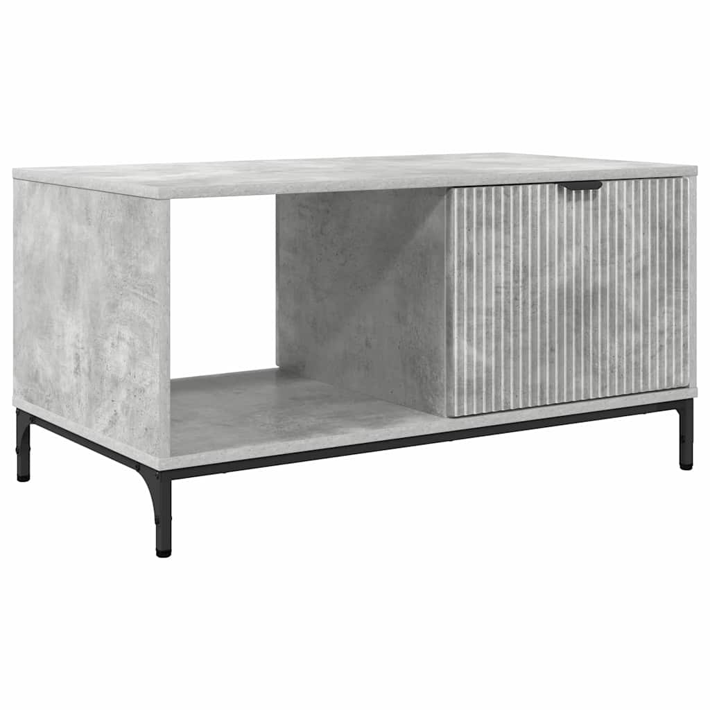 Sofabord med skuffe Beton Grå 90 x 49 x 46 cm Konstrueret træ