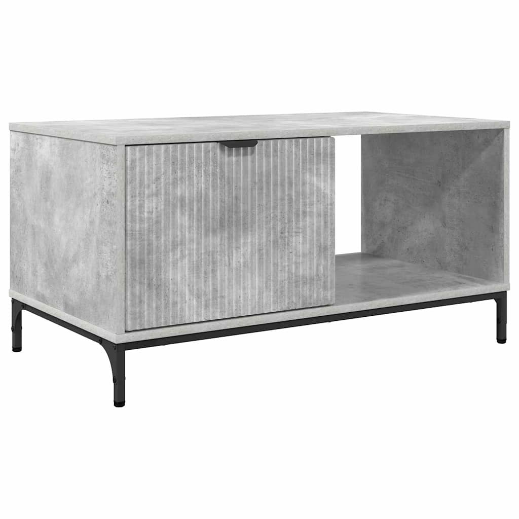 Sofabord med skuffe Beton Grå 90 x 49 x 46 cm Konstrueret træ