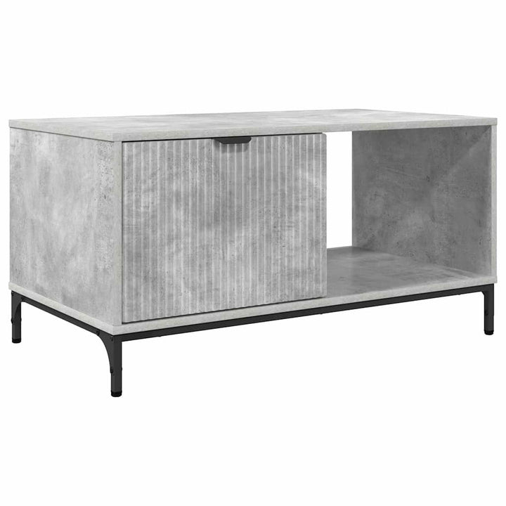 Sofabord med skuffe Beton Grå 90 x 49 x 46 cm Konstrueret træ