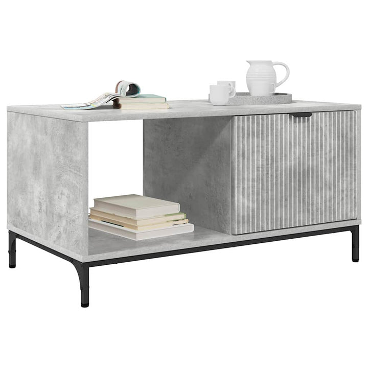 Sofabord med skuffe Beton Grå 90 x 49 x 46 cm Konstrueret træ