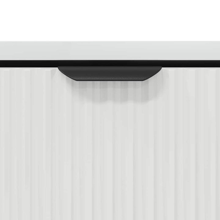 Sofabord Høj gloss hvid 90 x 49 x 46 cm Konstrueret træ