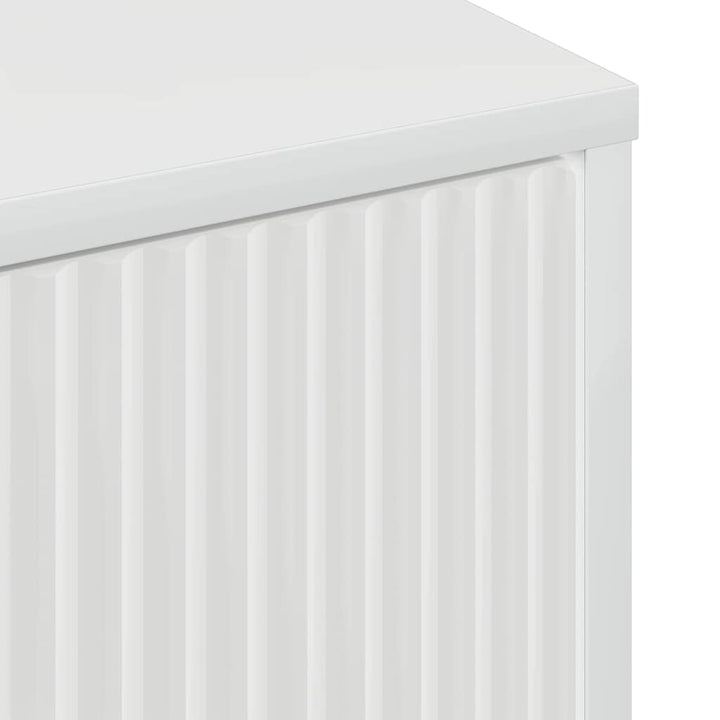 Sofabord Høj gloss hvid 90 x 49 x 46 cm Konstrueret træ