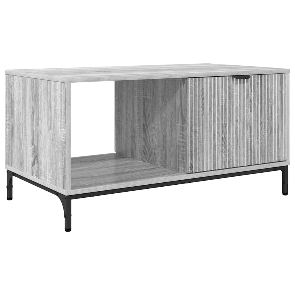 Sofabord med skuffe Grå Sonoma 90 x 49 x 46 cm Konstrueret træ