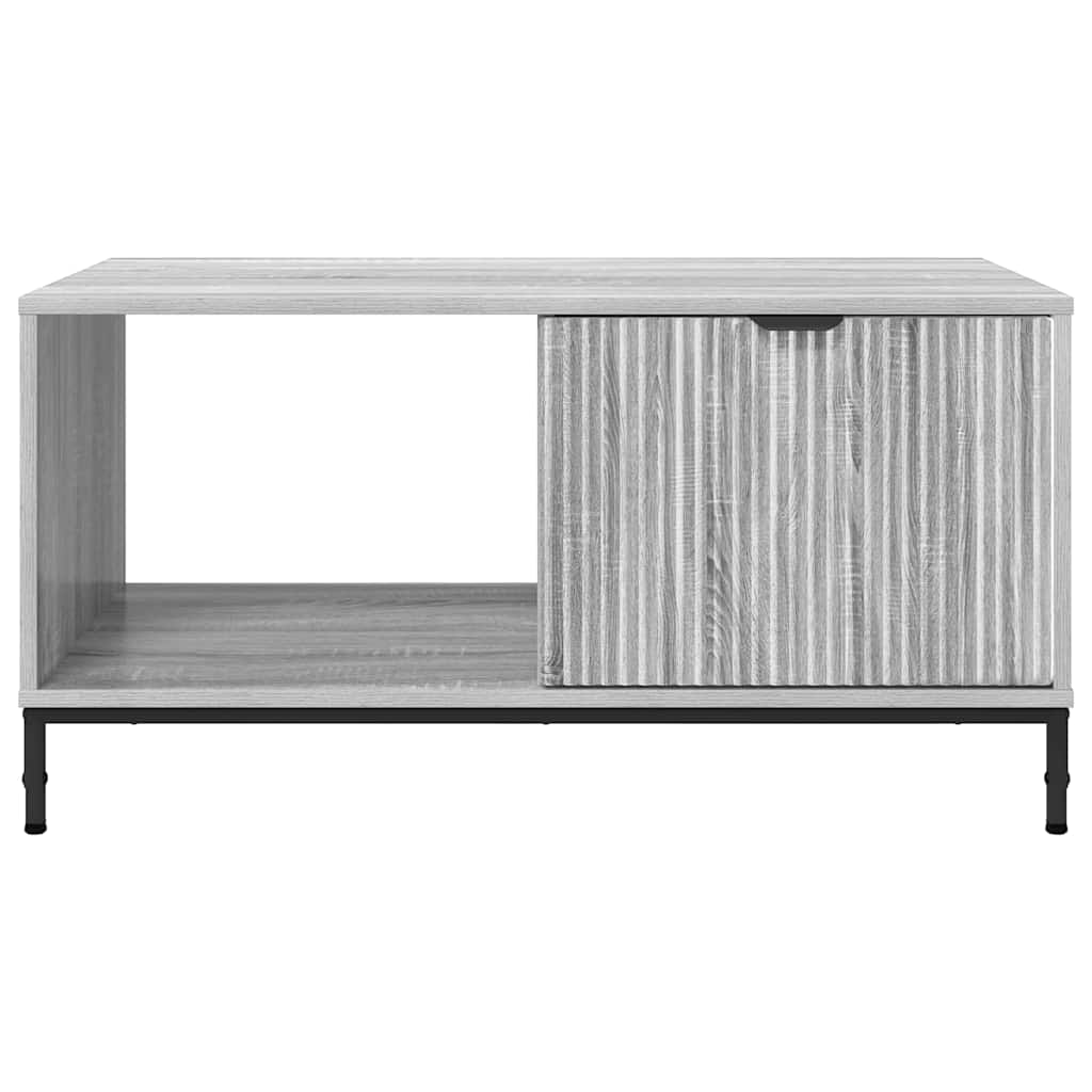 Sofabord med skuffe Grå Sonoma 90 x 49 x 46 cm Konstrueret træ