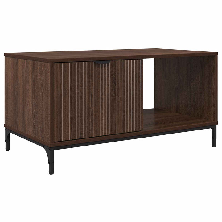 Sofabord med skuffe Brun eg 90 x 49 x 46 cm Konstrueret træ