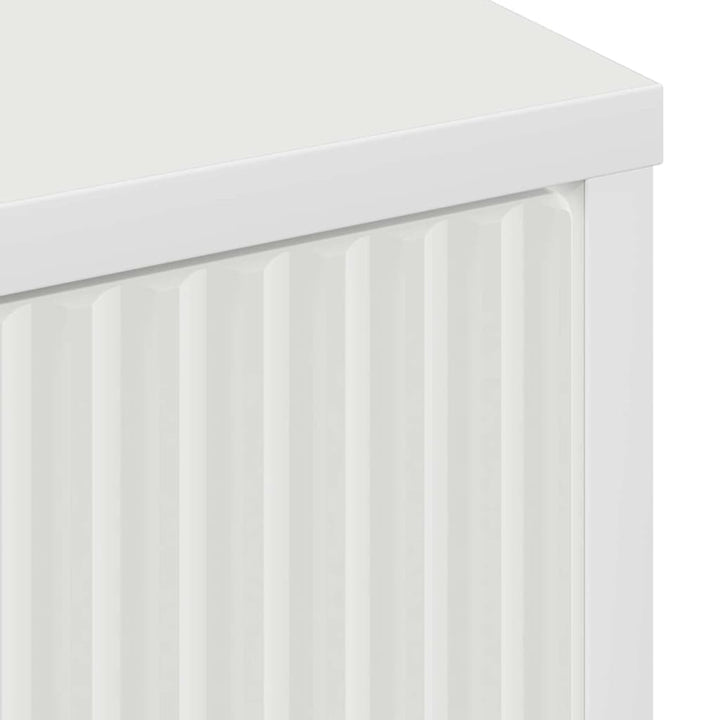 Sideboard med skuffe Hvid 89,5 x 33 x 82 cm Konstrueret træ