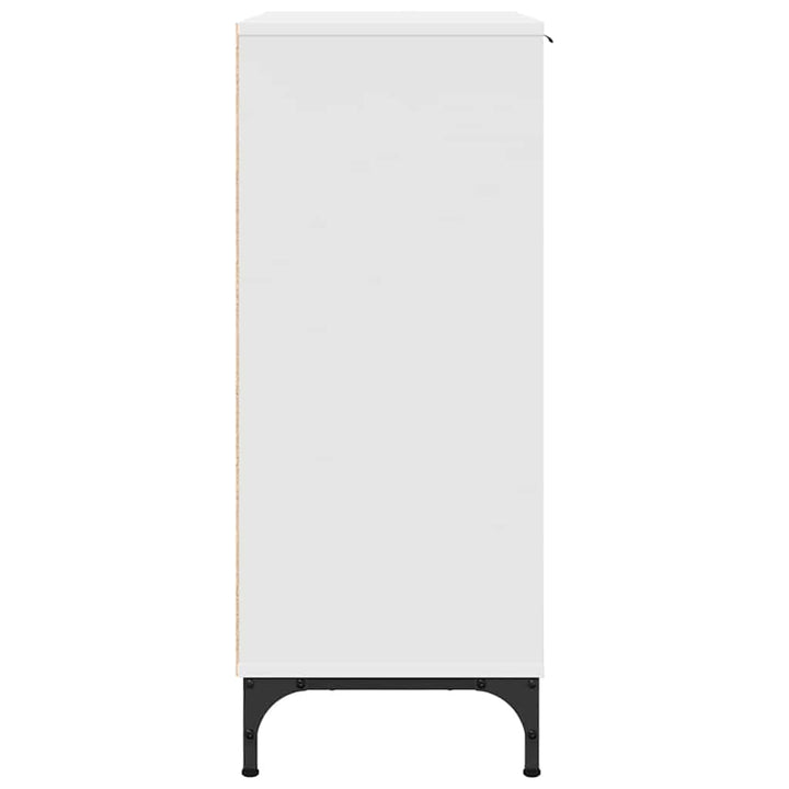Sideboard med skuffe Hvid 89,5 x 33 x 82 cm Konstrueret træ