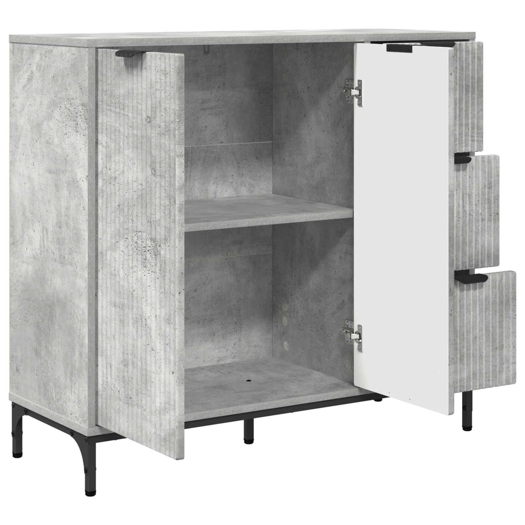 Sideboard Beton Grå 89,5 x 33 x 82 cm Konstrueret træ