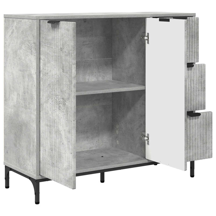 Sideboard Beton Grå 89,5 x 33 x 82 cm Konstrueret træ