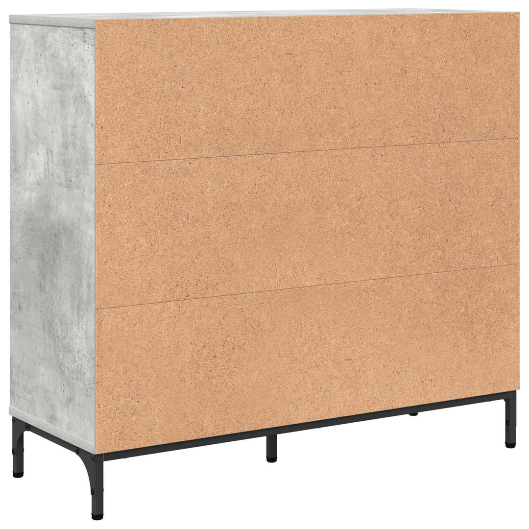 Sideboard Beton Grå 89,5 x 33 x 82 cm Konstrueret træ