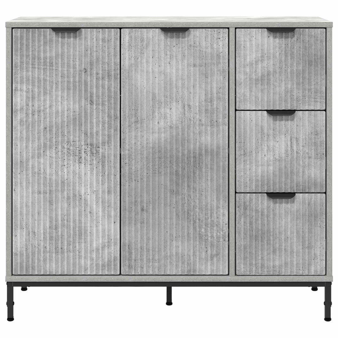 Sideboard Beton Grå 89,5 x 33 x 82 cm Konstrueret træ