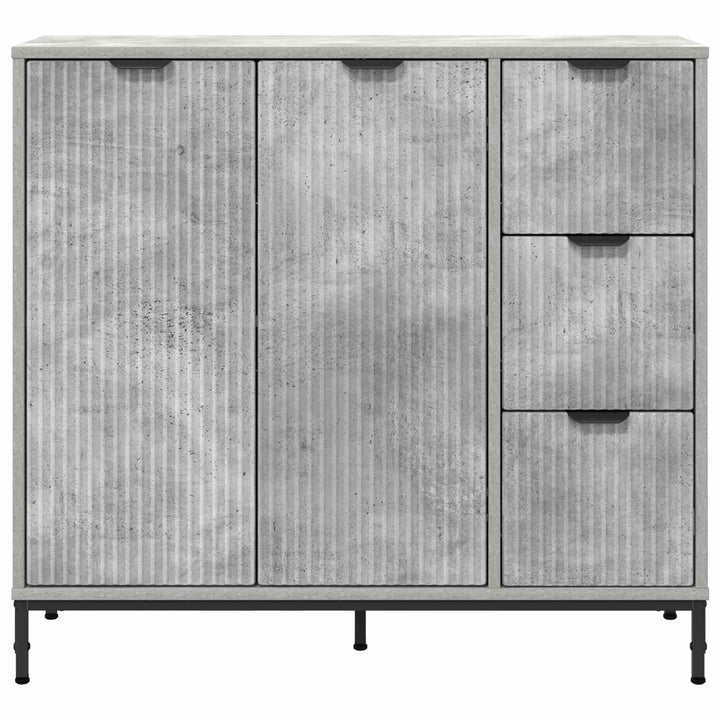 Sideboard Beton Grå 89,5 x 33 x 82 cm Konstrueret træ