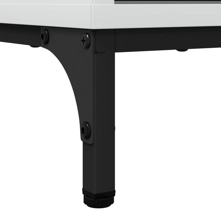 Sideboard Høj gloss hvid 89,5 x 33 x 82 cm Konstrueret træ