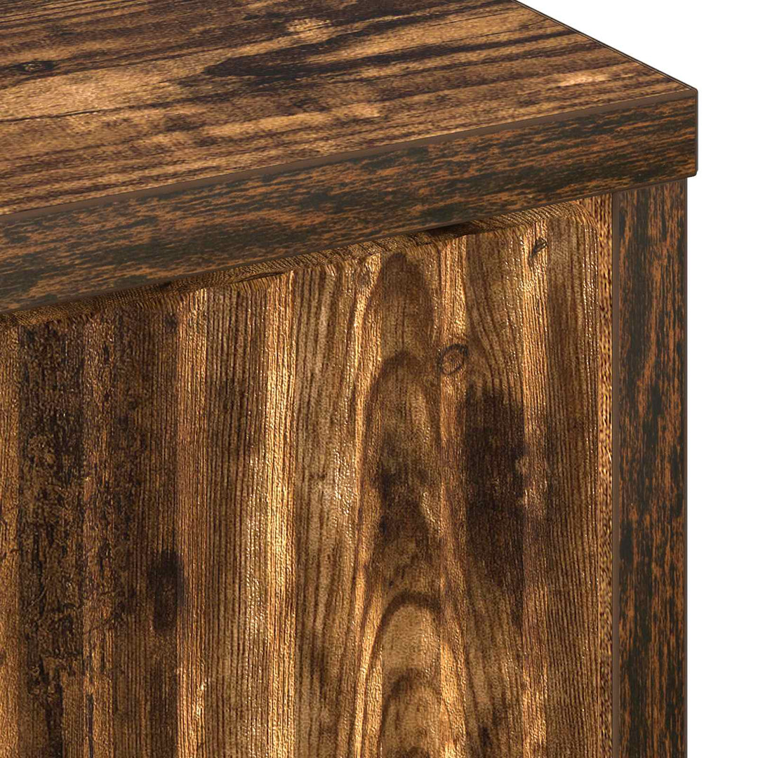 Sideboard med skuffe Røget eg 89,5 x 33 x 82 cm Konstrueret træ