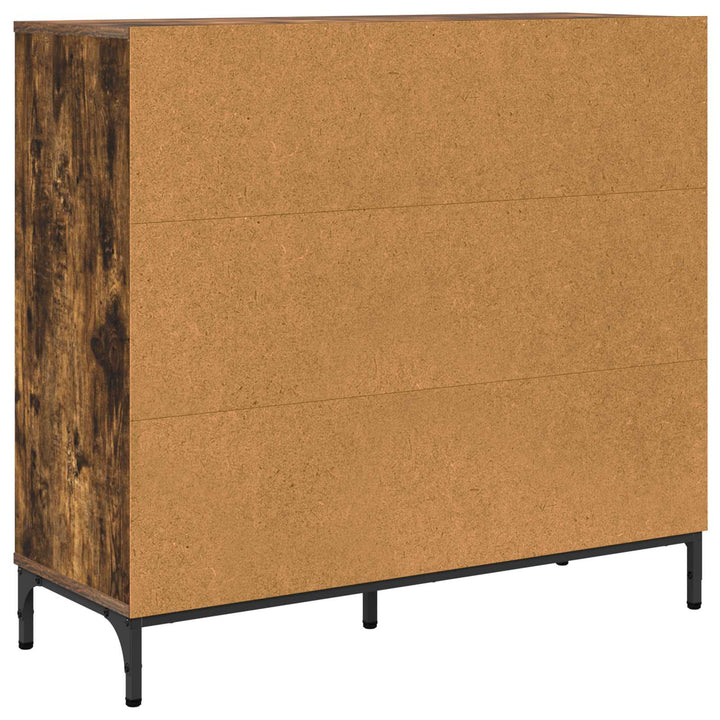 Sideboard med skuffe Røget eg 89,5 x 33 x 82 cm Konstrueret træ