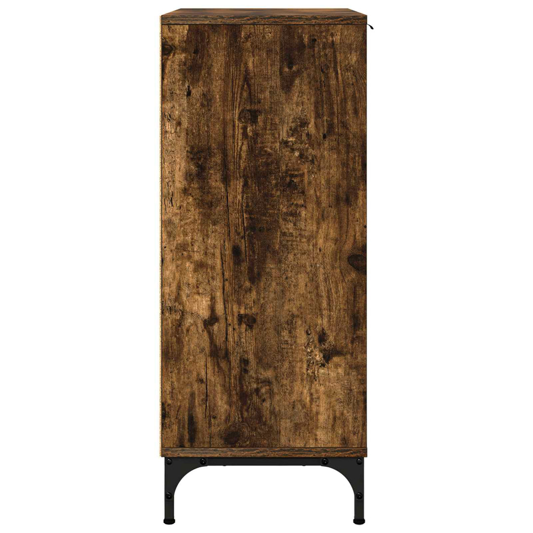 Sideboard med skuffe Røget eg 89,5 x 33 x 82 cm Konstrueret træ