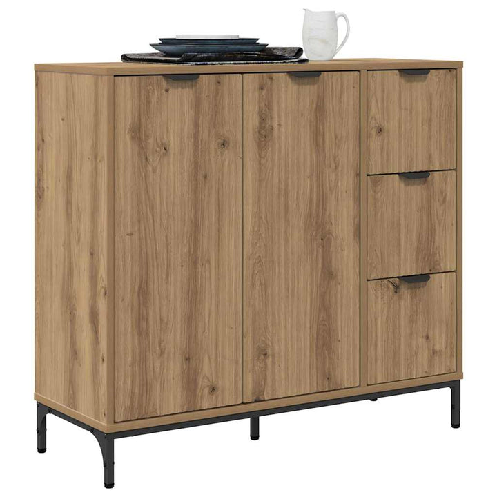 Sideboard Artisan Egetræ 89,5 x 33 x 82 cm Konstrueret træ