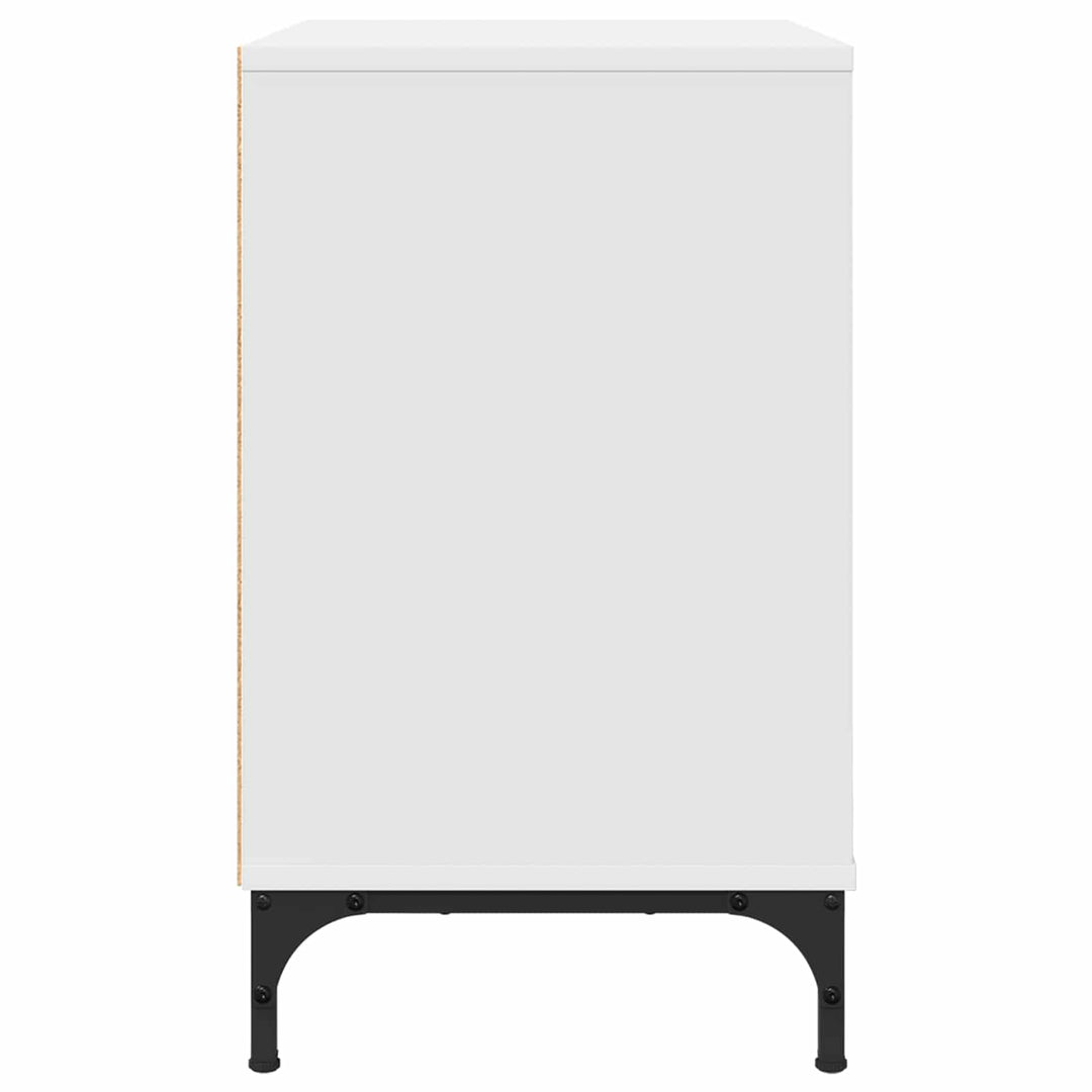 Sengebord med skuffe Hvid 63.5 x 36 x 61 cm Konstrueret træ
