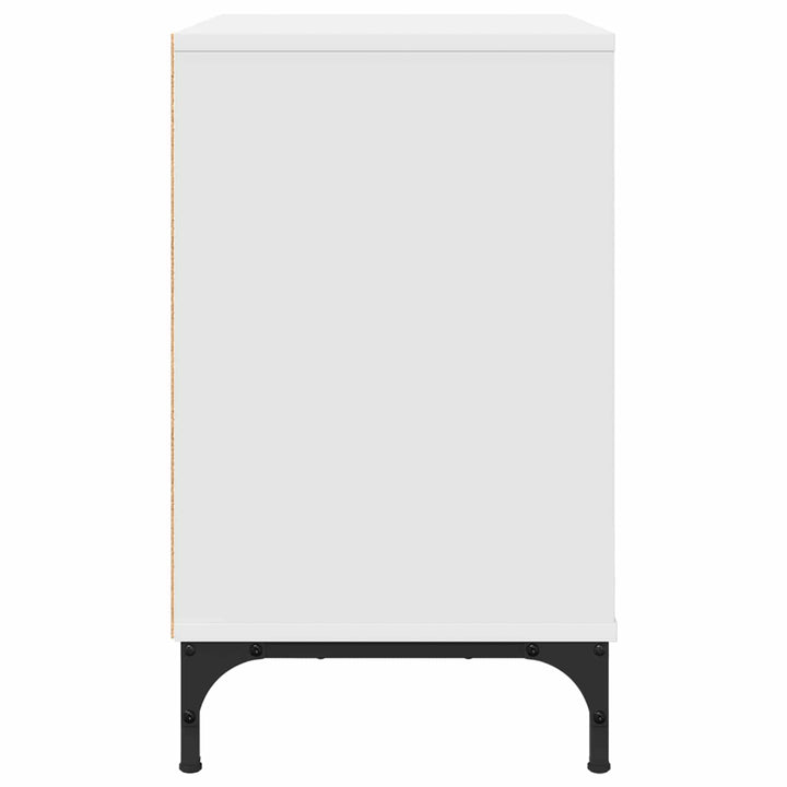 Sengebord med skuffe Hvid 63.5 x 36 x 61 cm Konstrueret træ