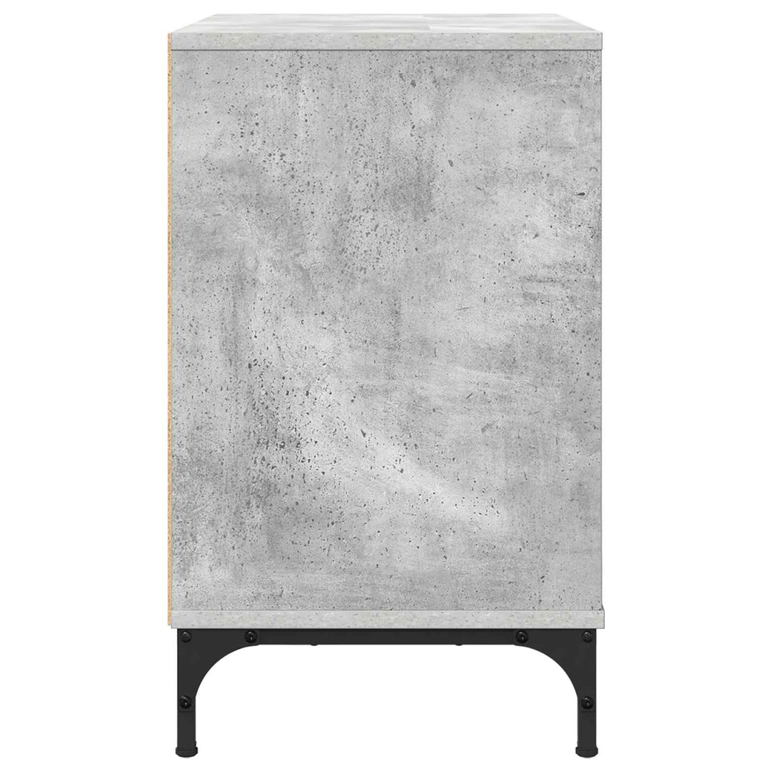 Sengebord med skuffe Betongrå 63.5 x 36 x 61 cm Konstrueret træ