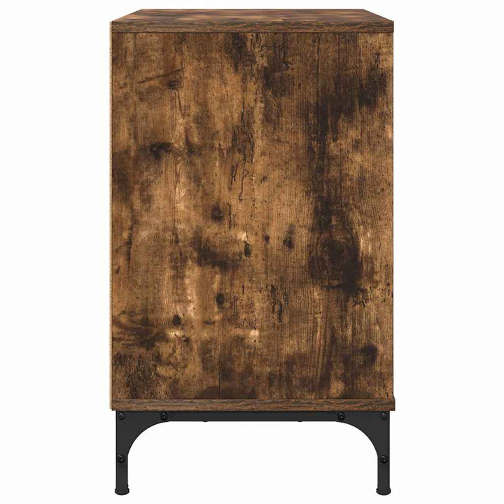 Sengebord med skuffe Røget eg 63.5 x 36 x 61 cm Konstrueret træ