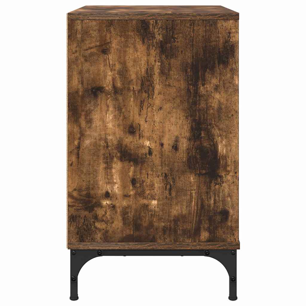 Sengebord med skuffe Røget eg 63.5 x 36 x 61 cm Konstrueret træ