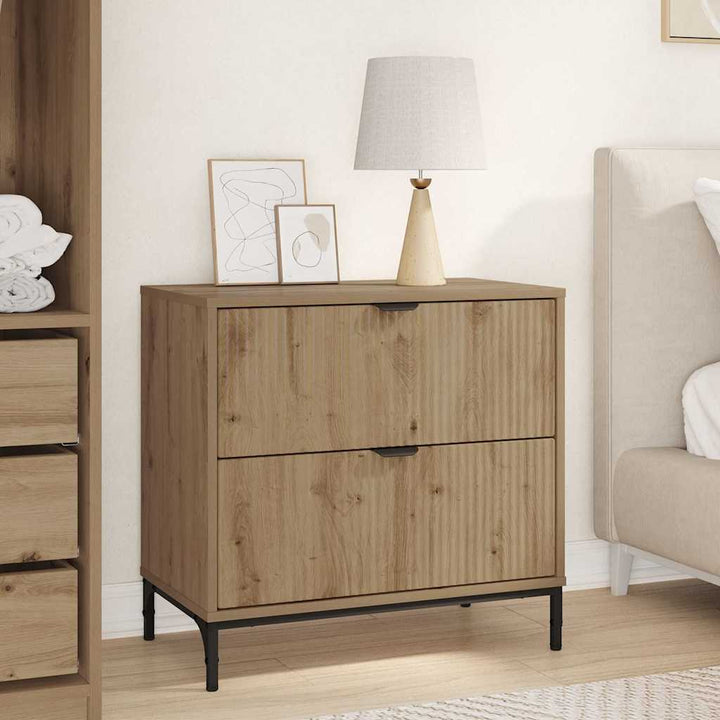 Sengebord artisan eg 63.5 x 36 x 61 cm Konstrueret træ