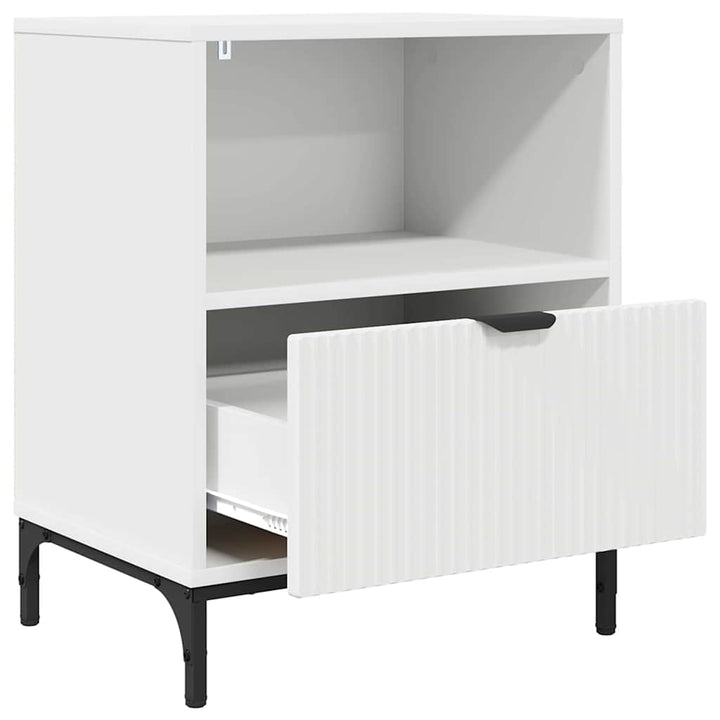 Natskab med skuffe Hvid 49 x 36 x 61 cm Konstrueret træ