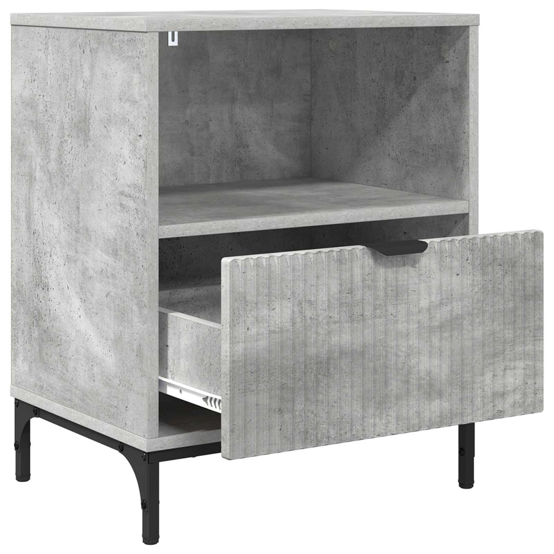 Natskab 2 pcs Betongrå 49 x 36 x 61 cm Konstrueret træ