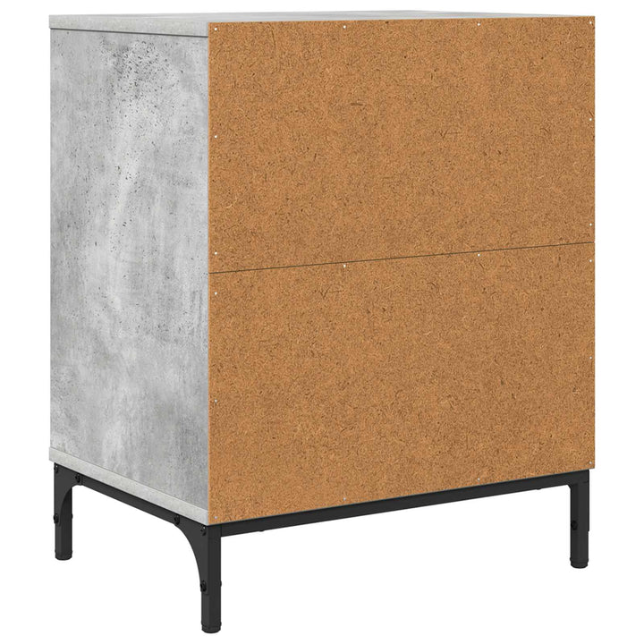 Natskab 2 pcs Betongrå 49 x 36 x 61 cm Konstrueret træ