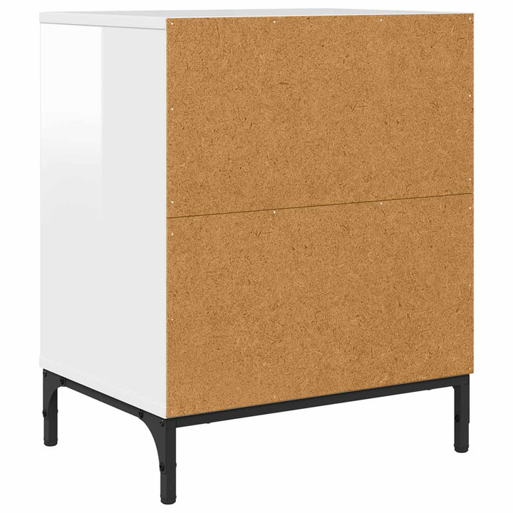 Natskab 2 pcs Hvid højglans 49 x 36 x 61 cm Konstrueret træ