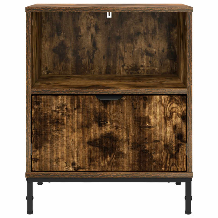 Natskab med skuffe Røget eg 49 x 36 x 61 cm Konstrueret træ