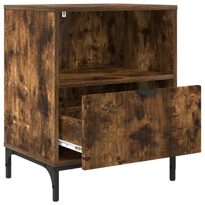 Natskab 2 pcs Røget eg 49 x 36 x 61 cm Konstrueret træ