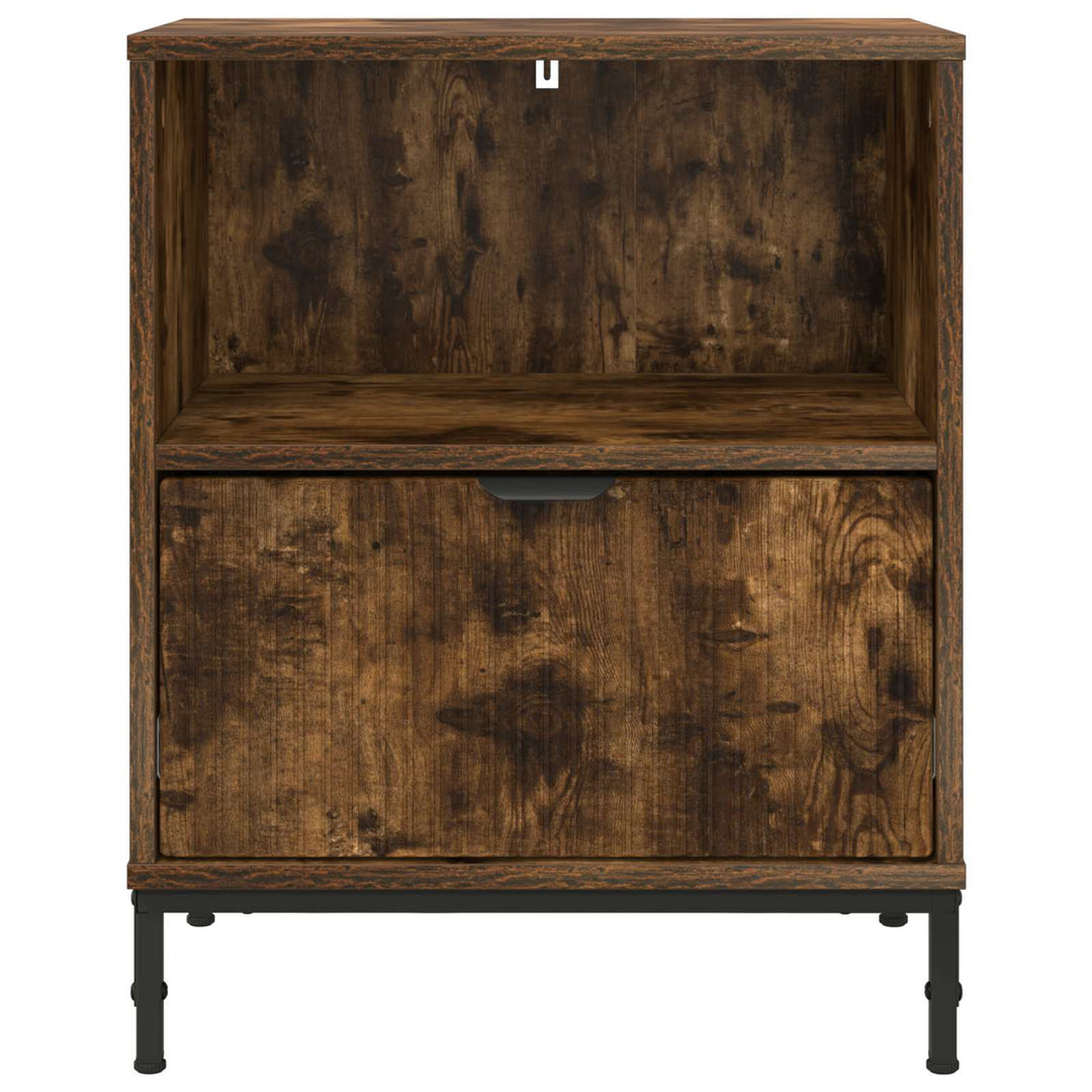 Natskab 2 pcs Røget eg 49 x 36 x 61 cm Konstrueret træ
