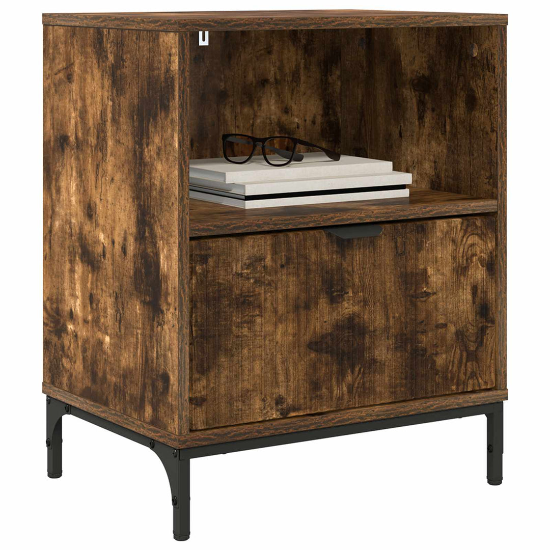 Natskab 2 pcs Røget eg 49 x 36 x 61 cm Konstrueret træ