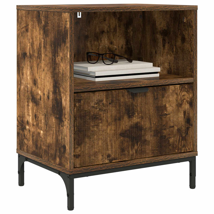Natskab 2 pcs Røget eg 49 x 36 x 61 cm Konstrueret træ