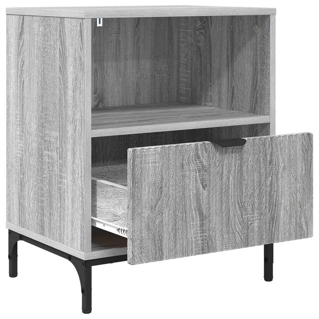 Natskab 2 pcs Grå sonoma-eg 49 x 36 x 61 cm Konstrueret træ