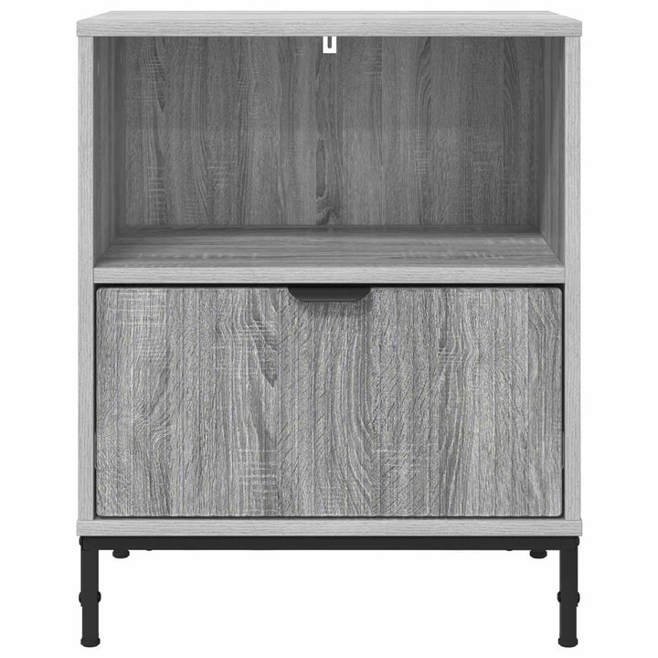 Natskab 2 pcs Grå sonoma-eg 49 x 36 x 61 cm Konstrueret træ
