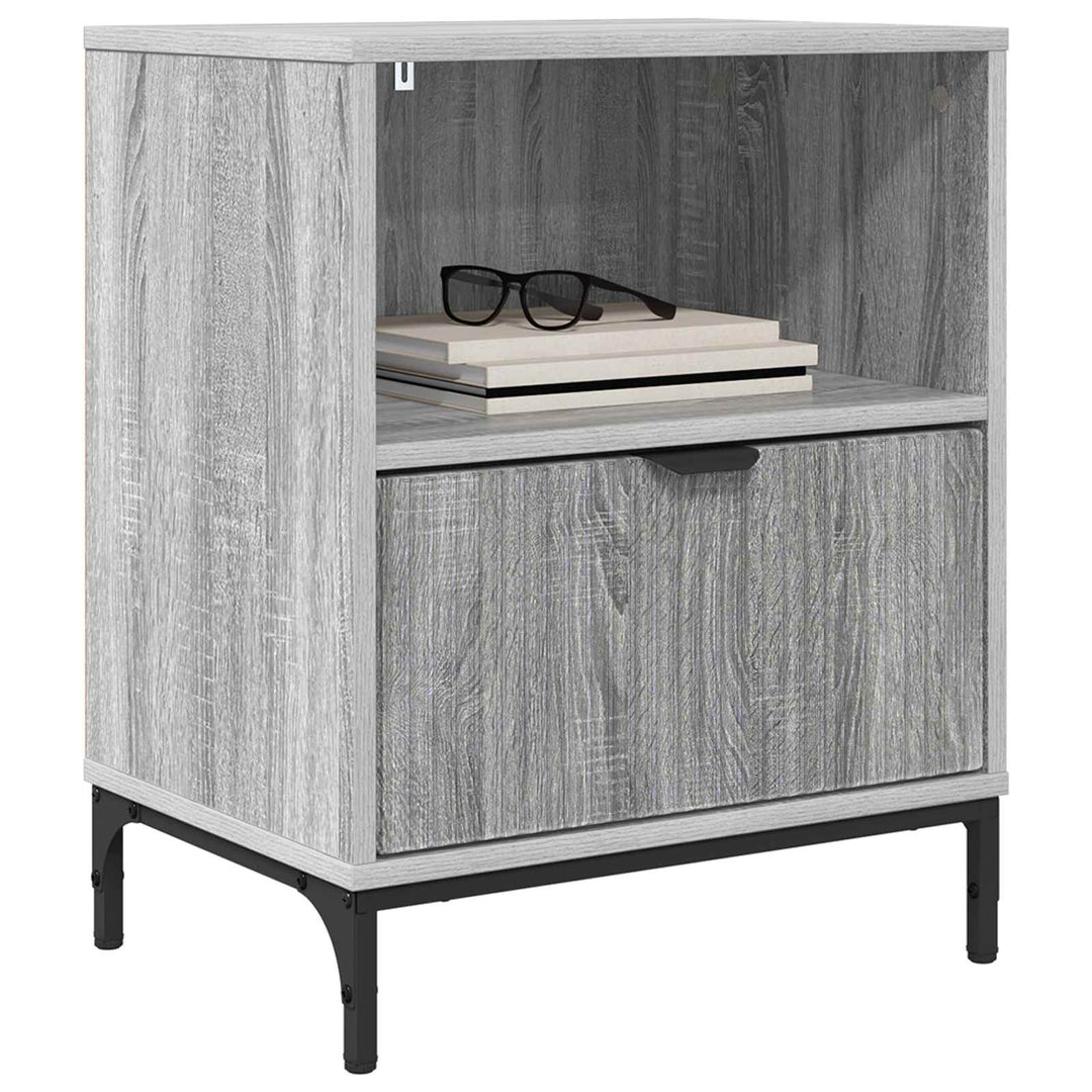 Natskab 2 pcs Grå sonoma-eg 49 x 36 x 61 cm Konstrueret træ